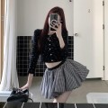High-waisted A-line flower bud pants skirt